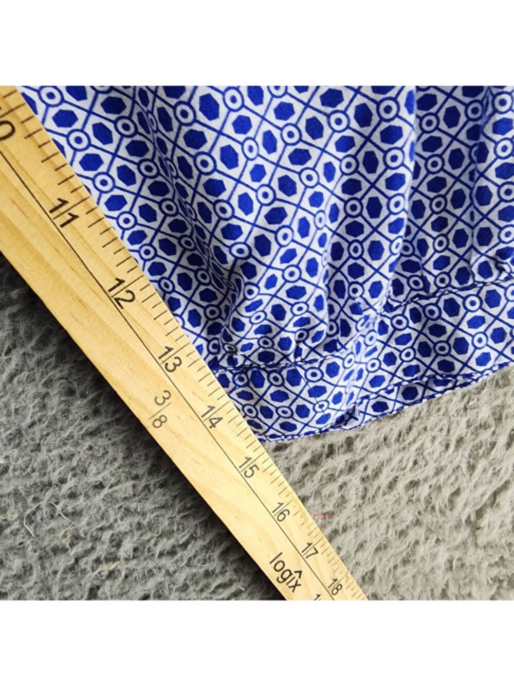 Grand & Greene Top Womens 2X Blue Long Sleeve Blouse - Picture 7 of 9